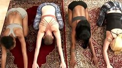 hot interracial sexparty gangbang orgy after yoga