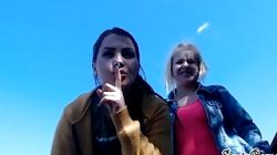 Trailer Park Lesbians Having Fun Outdoors, Ignoring Quarantine